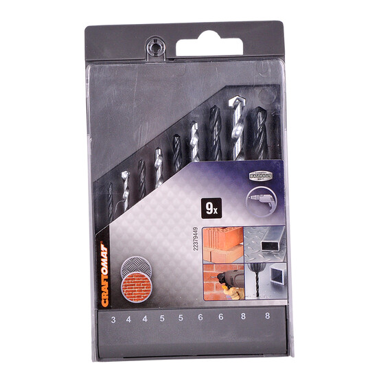 Craftomat HSS-R Taş/AhşapKarışıkSet3-8 mm 