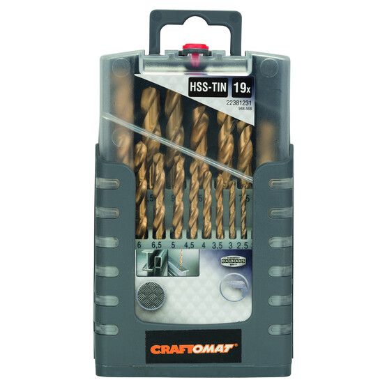Craftomat HSS-TinMetal Matkap Ucu Set1-10 mm 