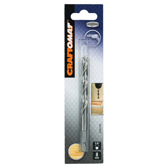 Craftomat 8 mm 1/4 Hex Ahşap Matkap Ucu  