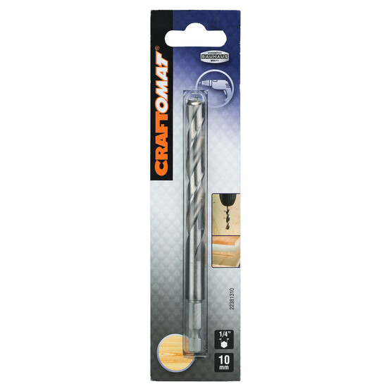 Craftomat 10 mm 1/4 Hex Ahşap Matkap Ucu  