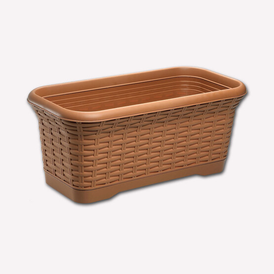 Üçsan Rattan Hasır Balkon Saksısı 7 lt 