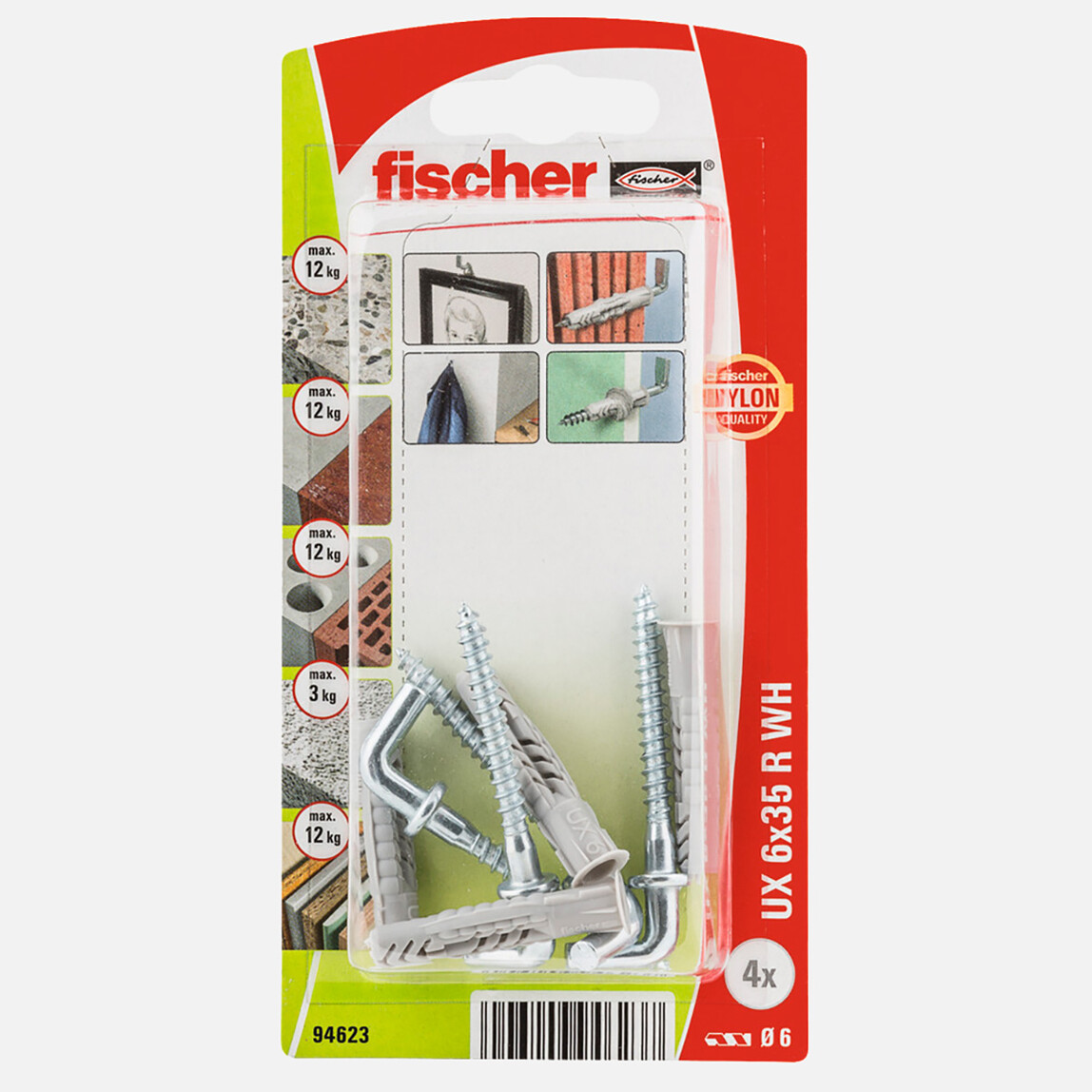    Fischer UX  6x35 Universal Dübel Açılı Kancalı  
