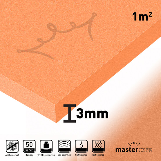 Mastercare 2,5mm (1M2)Mastercare Klasik Seri Ses Yalıtımı Levhası