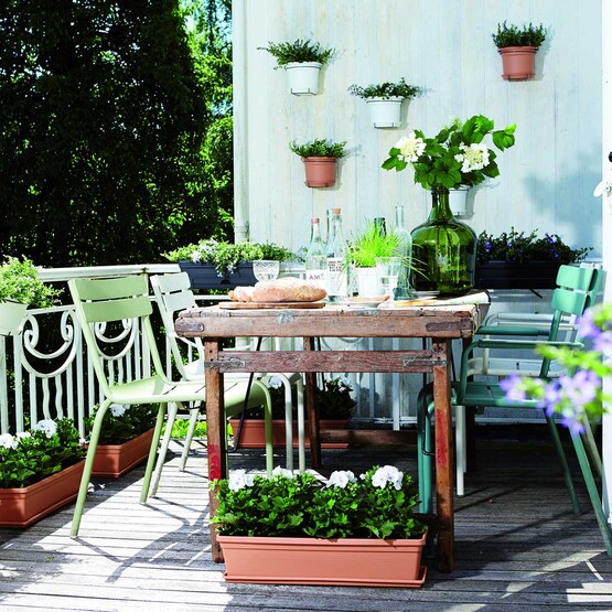 Elho Green Basics Balkon Saksısı Kahve 50 cm 