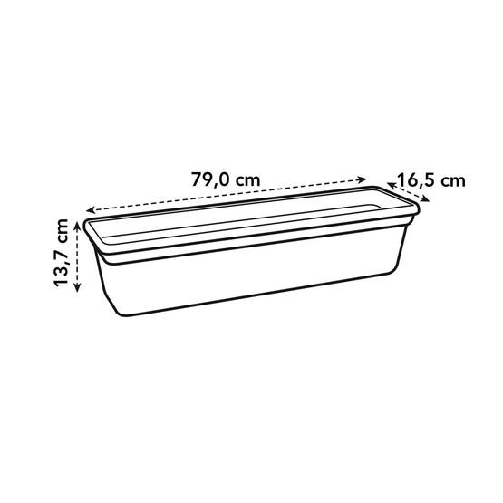 Elho Green Basics Balkon Saksısı Kahve 80 cm 