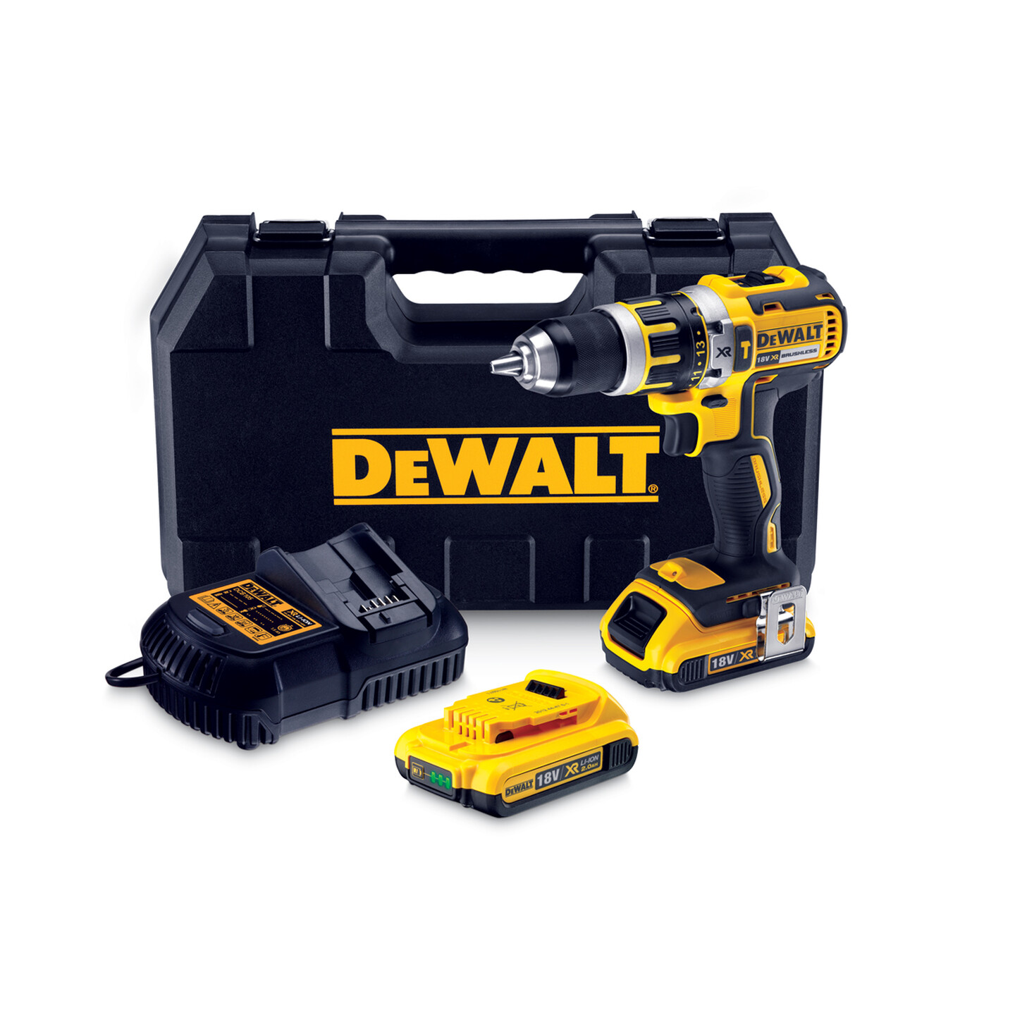 Dewalt DCD796D2 18V 2 Ah Li-ion Kömürsüz Şarjlı Darbeli Matkap - Bauhaus