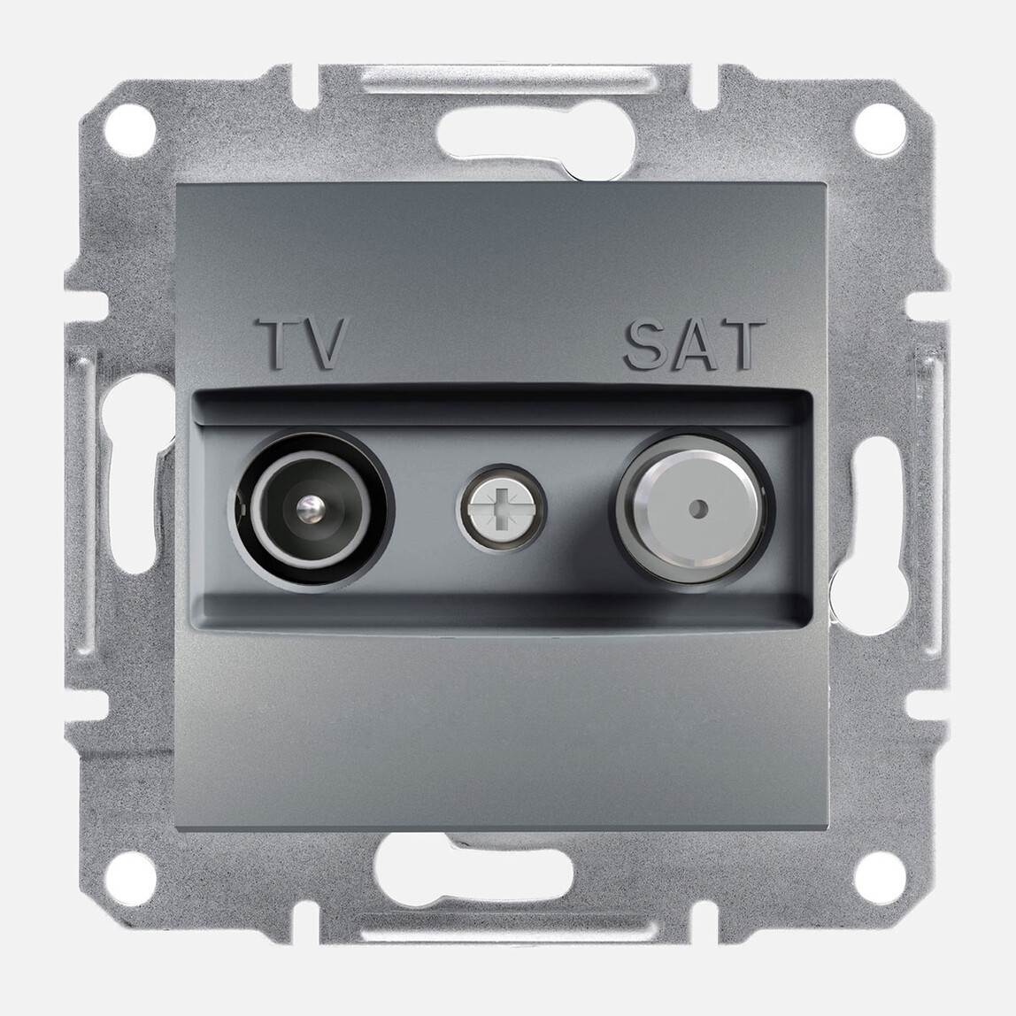    Schneider Asfora Tv/Sat Priz Geçişli 8Db Çelik  