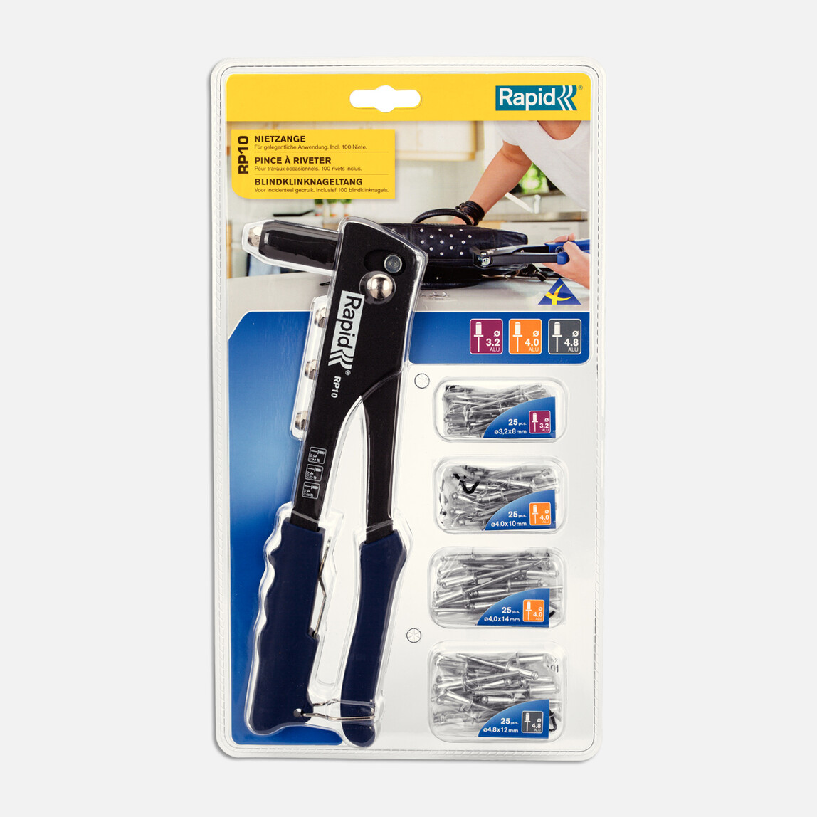    Rapid  Perçin Aleti Kit  100 adet  Perçin  