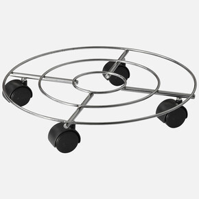 Wagner 35 cm Tekerlekli Saksı Altlığı Krom Taşıma Kapasitesi 60 kg
