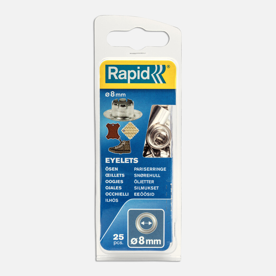    Rapid Kuşgözü Delik Halka 8 mm 25 Adet  