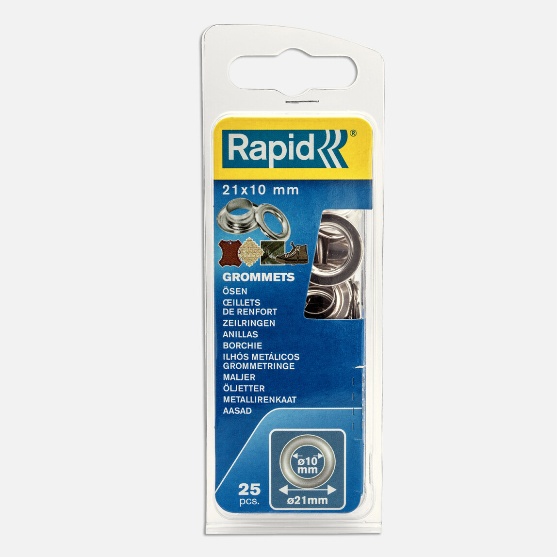    Rapid Kuşgözü Delik Halka 10 mm 25 Adet 2 Parça  