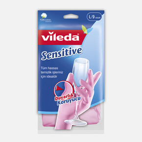 Vileda Candy Pink Sensitive Temizlik Eldiveni Büyük Boy_2