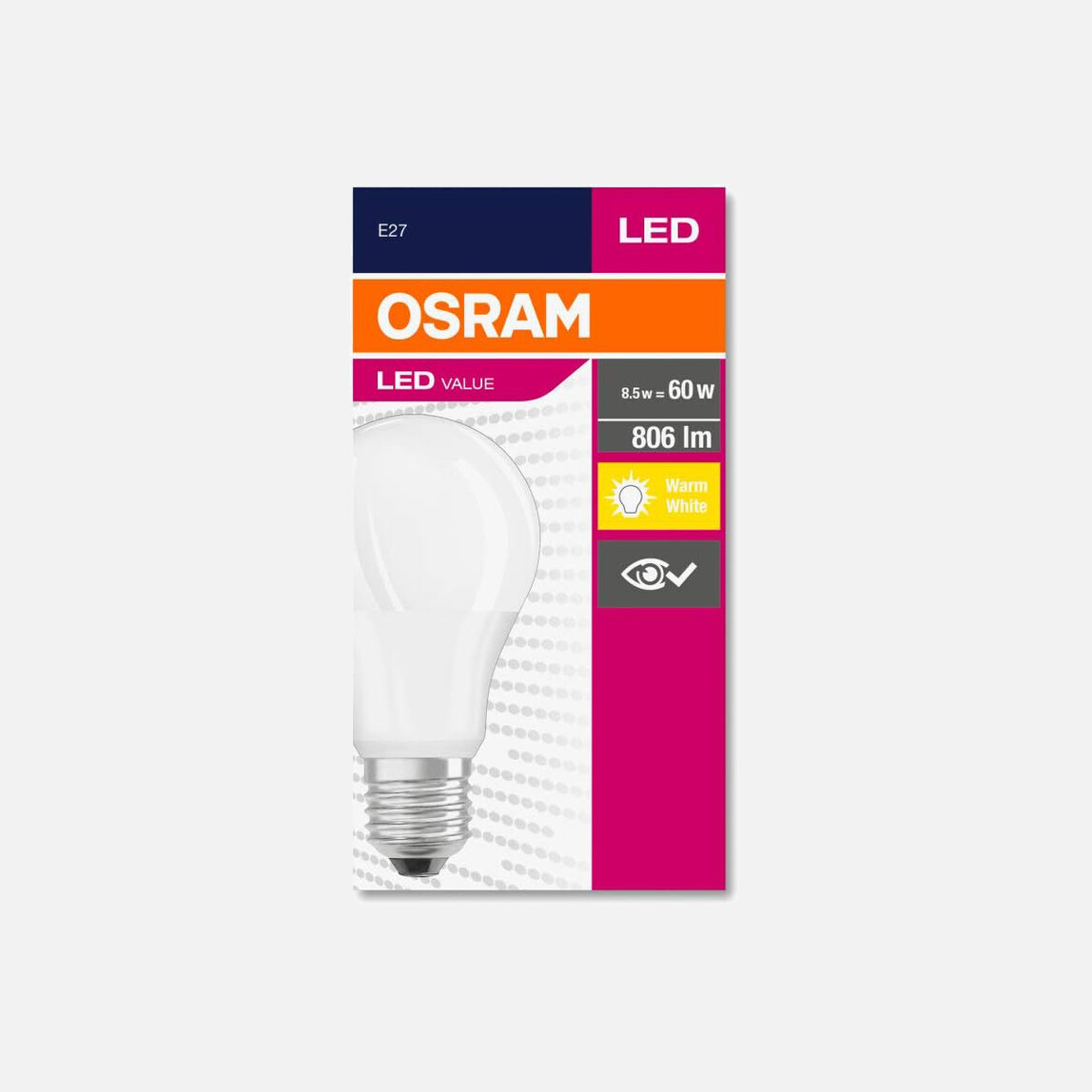    Osram Led Value CLA 60 8.5 W Sarı Klasik E27 Duy Led Ampul   