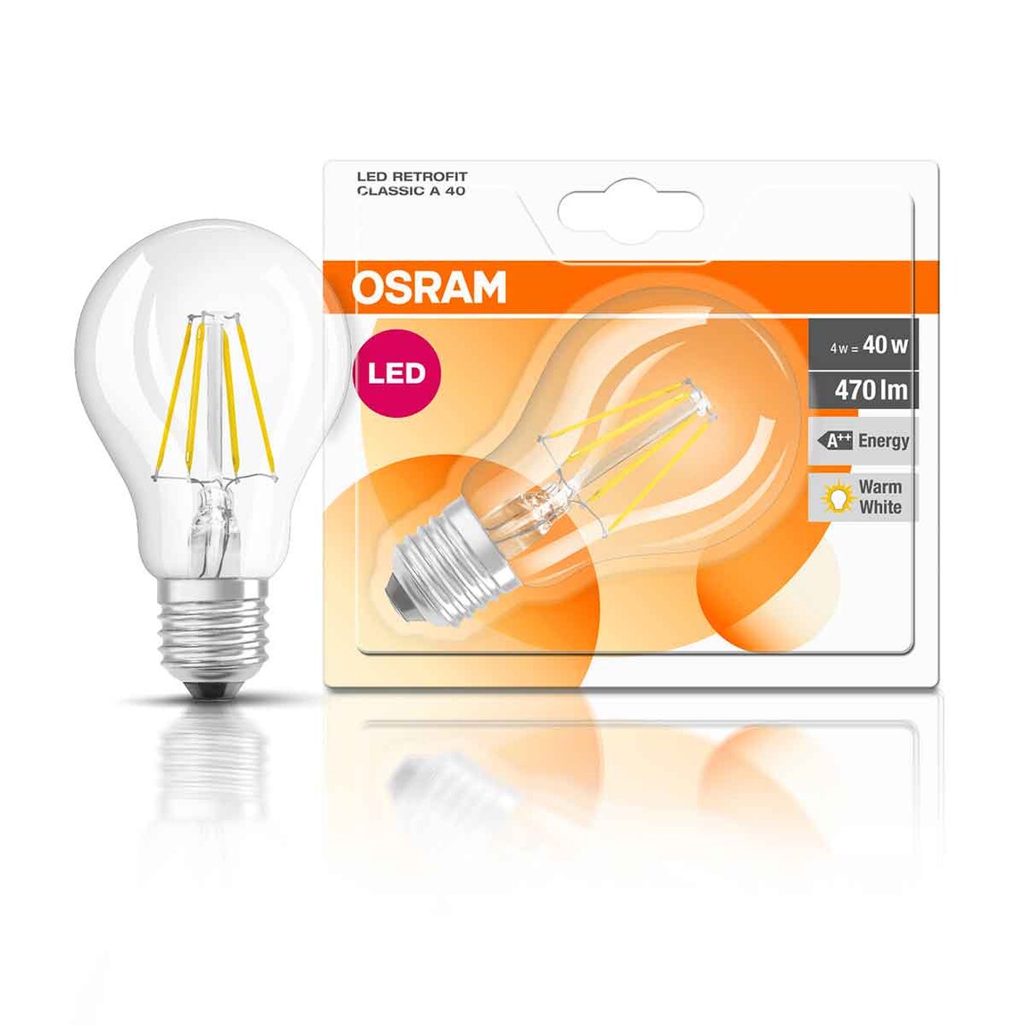 Osram Rf CLA 40 4 W Sarı Klasik E27 Duy Led Ampul_0