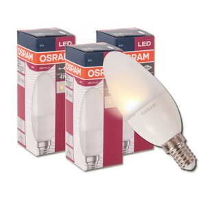 Osram 3'lü Led Mum Ampul E14 5,7-6W Sarı Işık