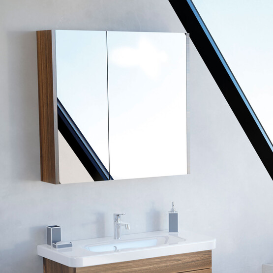 Polka Tiny Aynalı 80 cm Üst Modül Banyo Dolabı