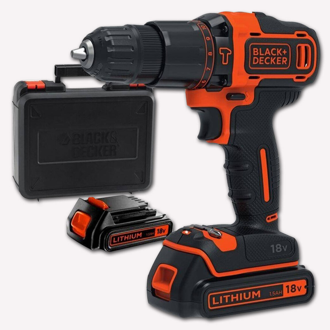    Black&Decker BDCHD18KB 18V Li-ion Çift Akülü 2 Vites Darbeli Matkap  