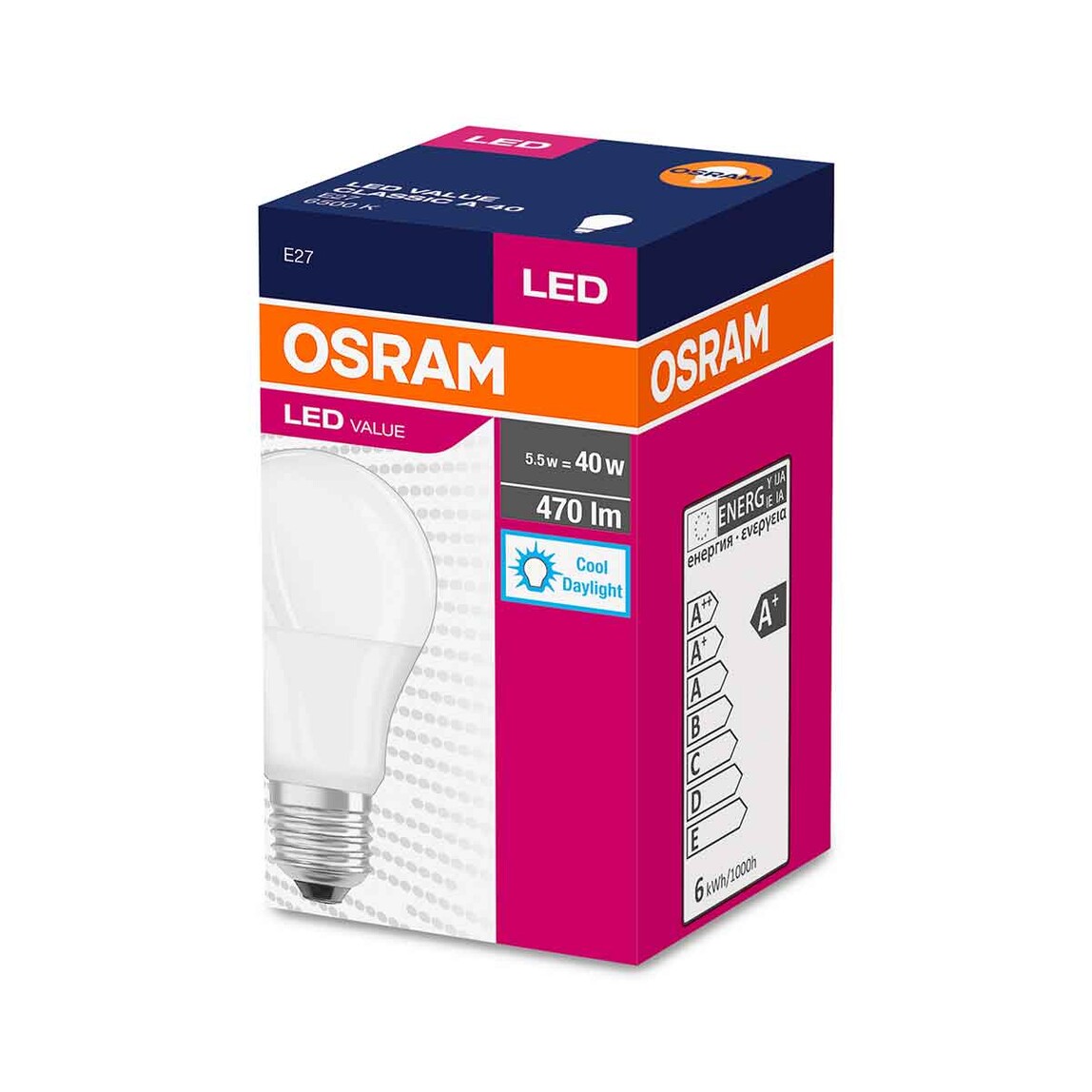    Osram Value Cla40 6 W Beyaz Klasik E27 Duy Led Ampul   