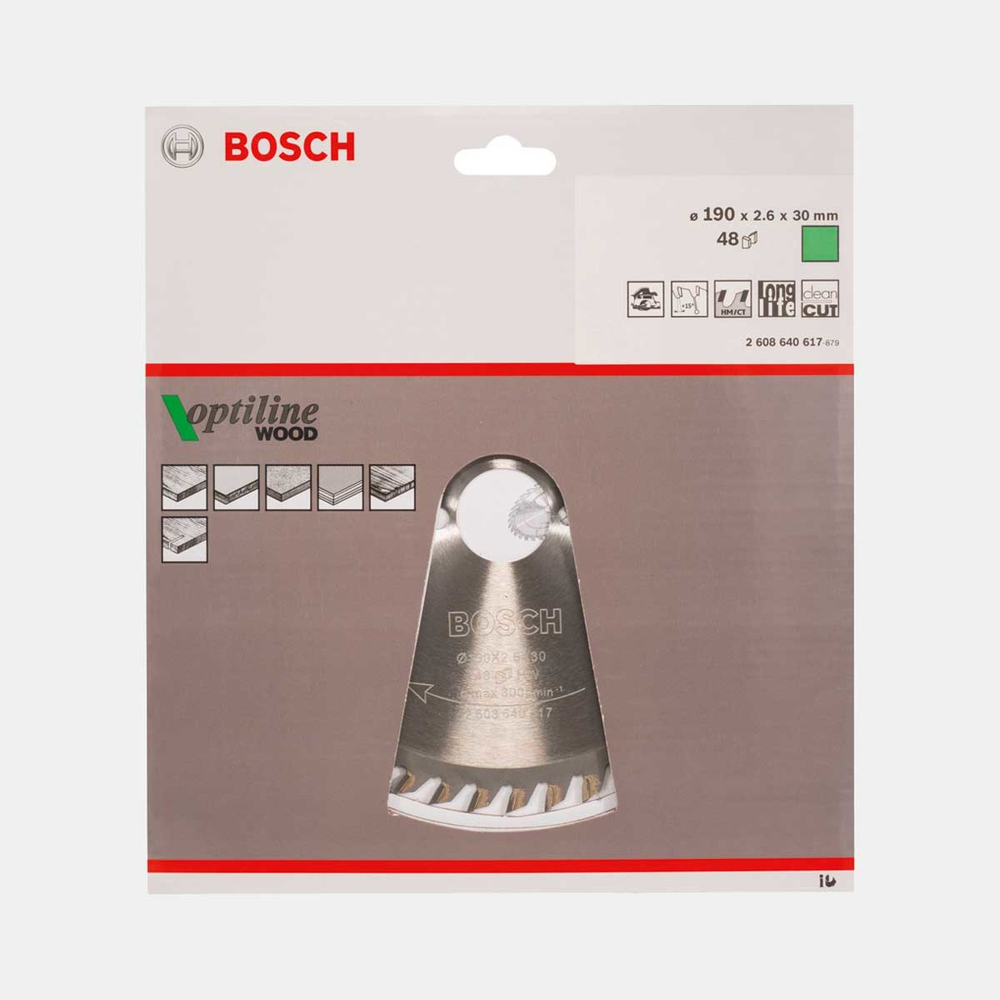 Bosch Optiline Daire Testere Bıçak 190X30 mm 48 Diş