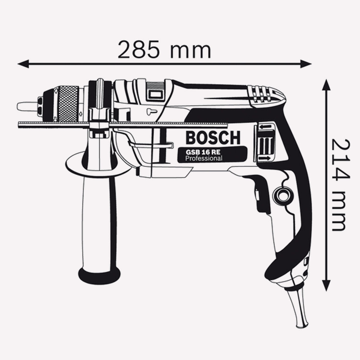    Bosch Profesyonel GSB-16RE 750W Darbeli Matkap  