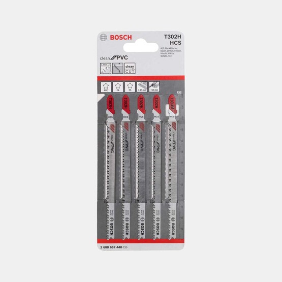 Bosch Dekupaj Testere Bıçağı Pvc İçin T302H  5'li