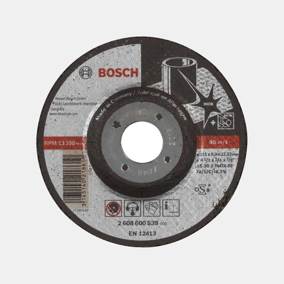 Bosch Paslanmaz Çelik Taşlama Disk 115X6,0 mm Bombeliexpert