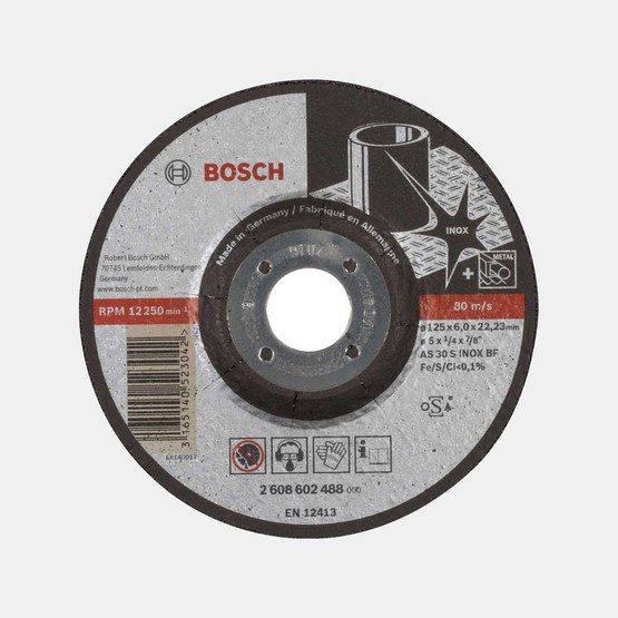 Bosch Paslanmaz Çelik Taşlama Disk 125X6,0 mm Bombeliexpert
