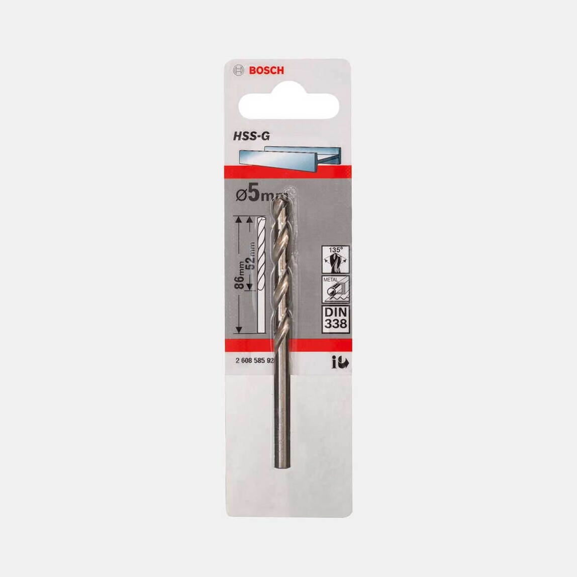    Bosch Metal Matkap Ucu 5x86 mm Hss-G 