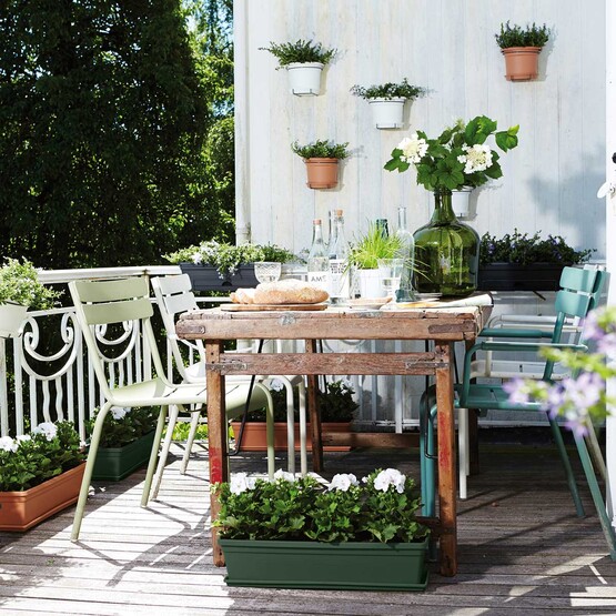 Elho Green Basics Balkon Saksısı Yeşil 80 cm 