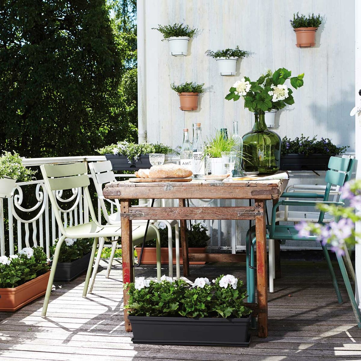    Elho Green Basics Balkon Saksısı Siyah 80 cm  