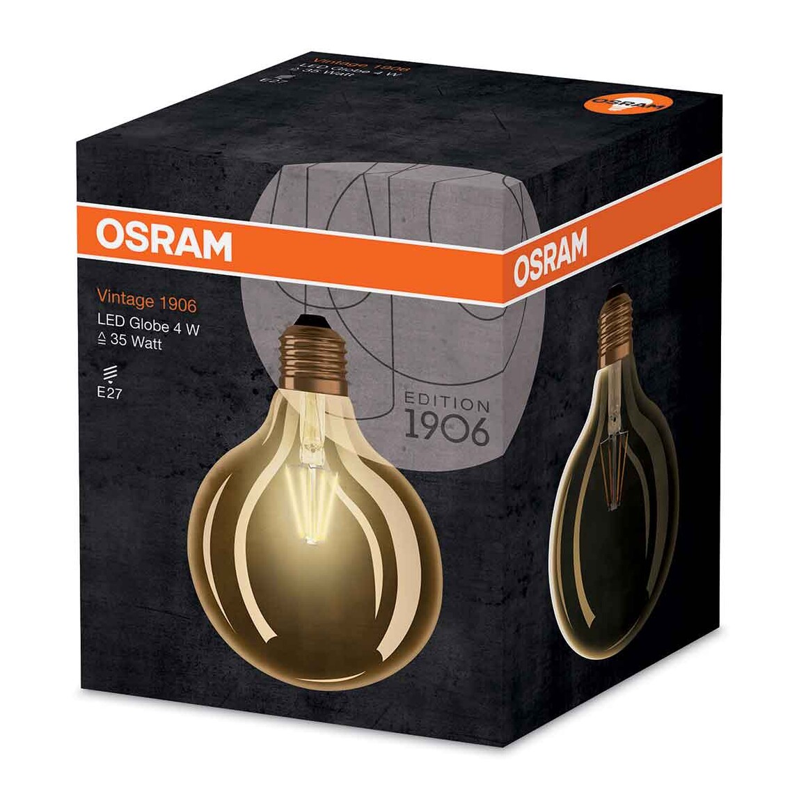    Osram Vintage Globe 4 W Sarı Klasik E27 Duy Led Ampul   