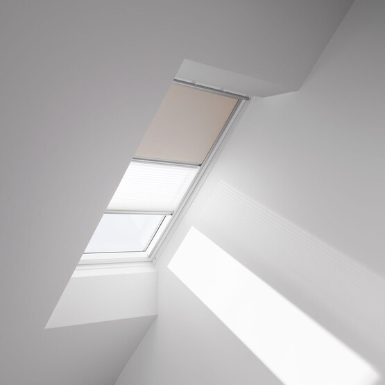 Velux Duo Stor Bej Beyaz Yaz 114x140 cm