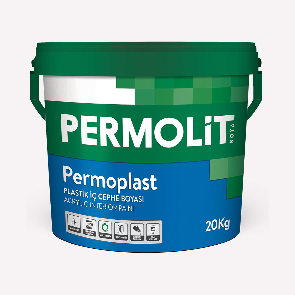    Permolit 20Kg Permoplast Plastik  Beyaz İç Cephe Boyası 