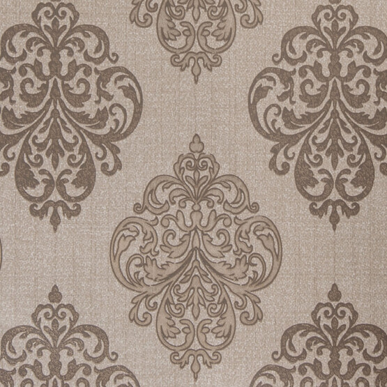 Golden 52 cm x 10 m Kareli Damask Desenli Duvar Kağıdı Bej