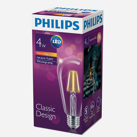 Philips Classic ST64 48 W Beyaz Klasik E27 Duy Led Ampul  