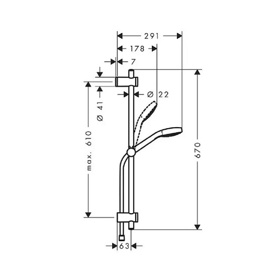 Hansgrohe My Select S Multi Tijli Duş Seti 