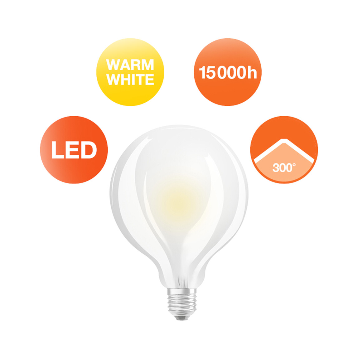    Osram Globe 95 11 W Sarı Klasik E27 Duy Led Ampul   