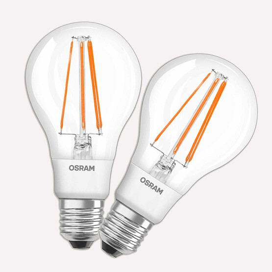 Osram 60 W Sarı Klasik E27 Duy 2'li Led Ampul  