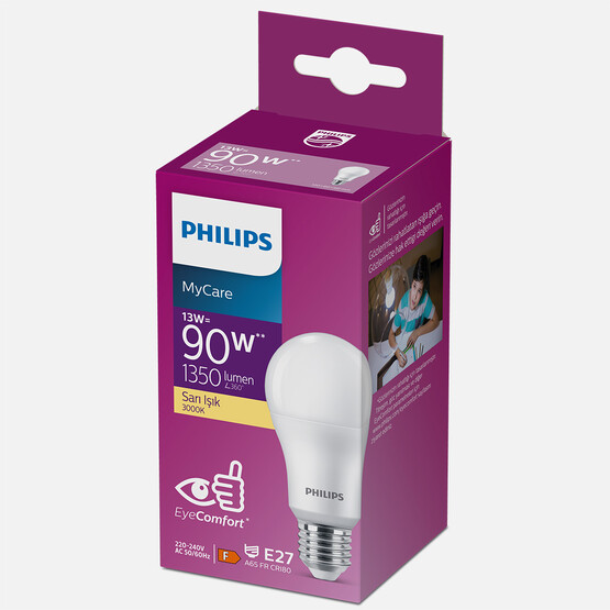 Philips Essential 13W-90W Sarı Klasik E27 Duy Led Ampul  