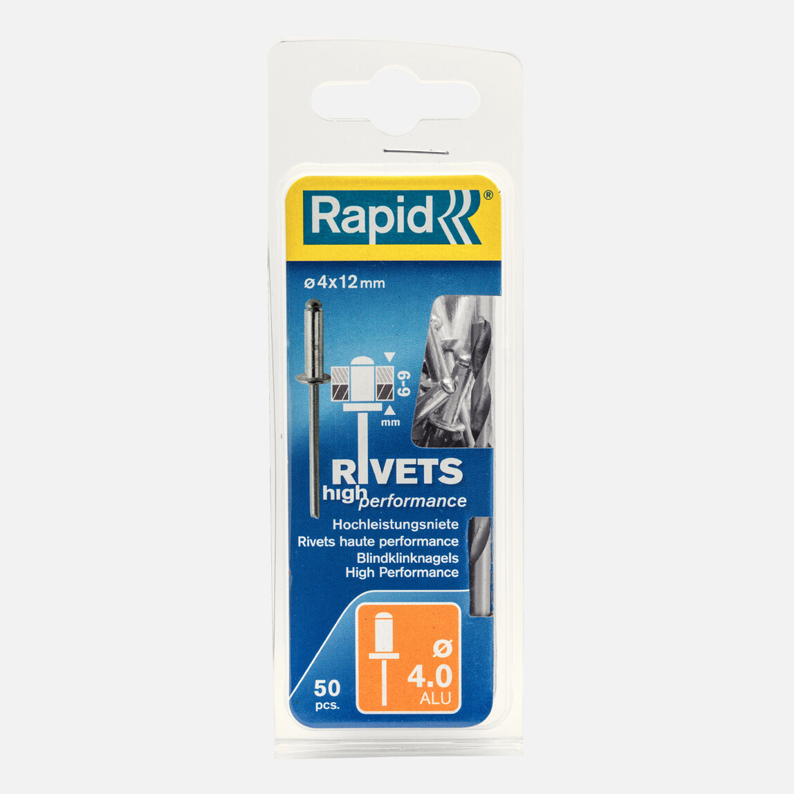    Rapid Perçin 4X12 mm Alu Matkap Ucu 50 Adet   