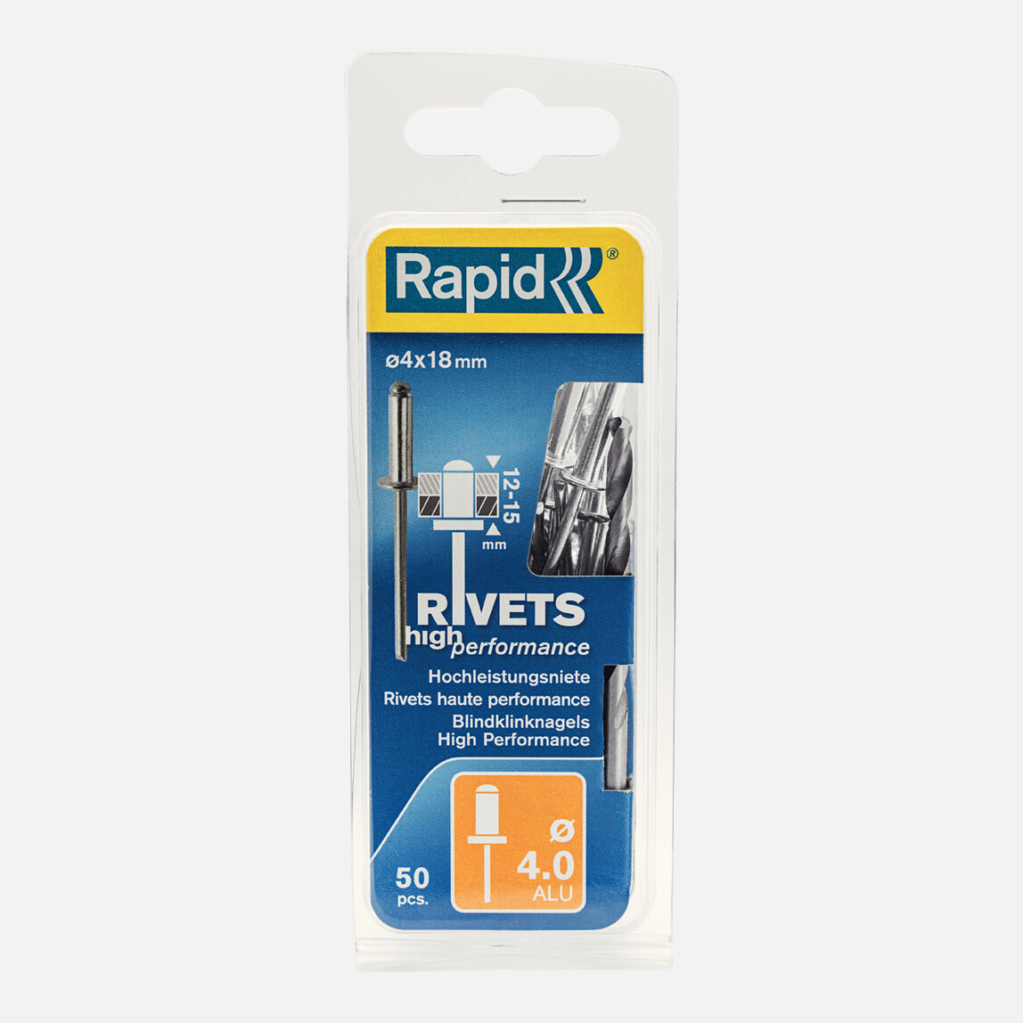    Rapid Perçin 4X18 mm Alu Matkap Ucu 50 Adet   