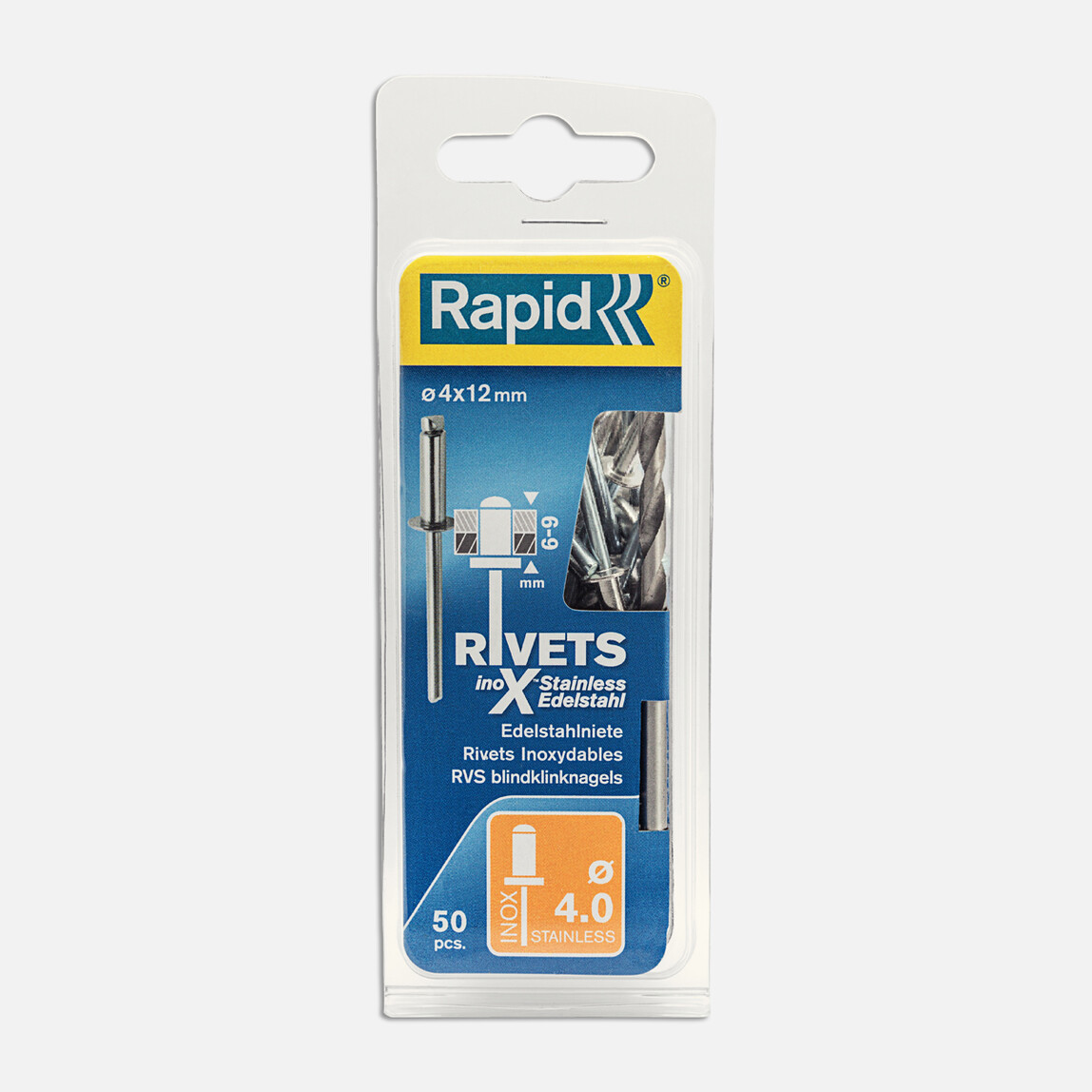    Rapid Perçin 4X12 mm Paslanmaz Matkap Ucu 50 Adet   