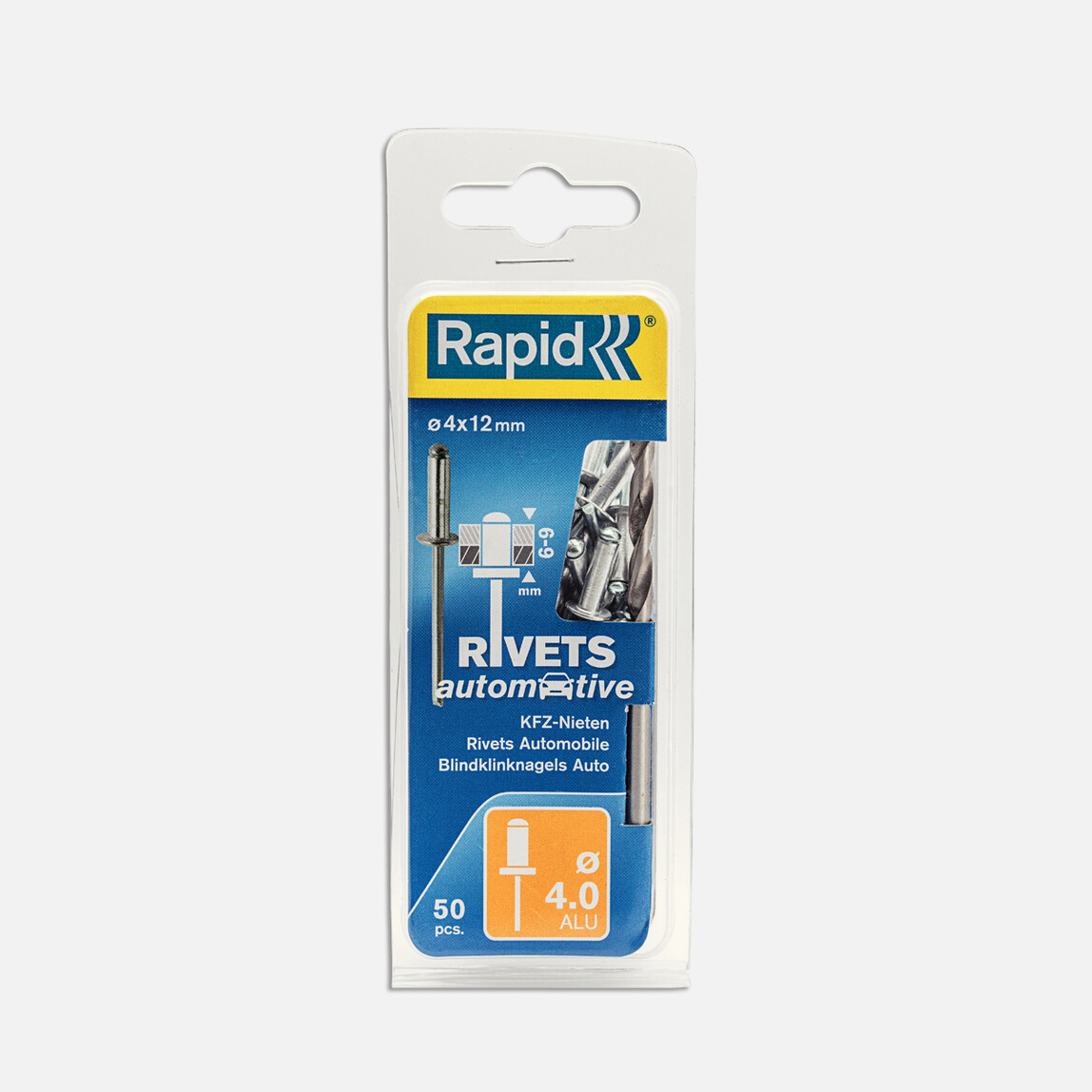    Rapid Perçin 4X12 mm Otomotiv Matkap Ucu 50 Adet   