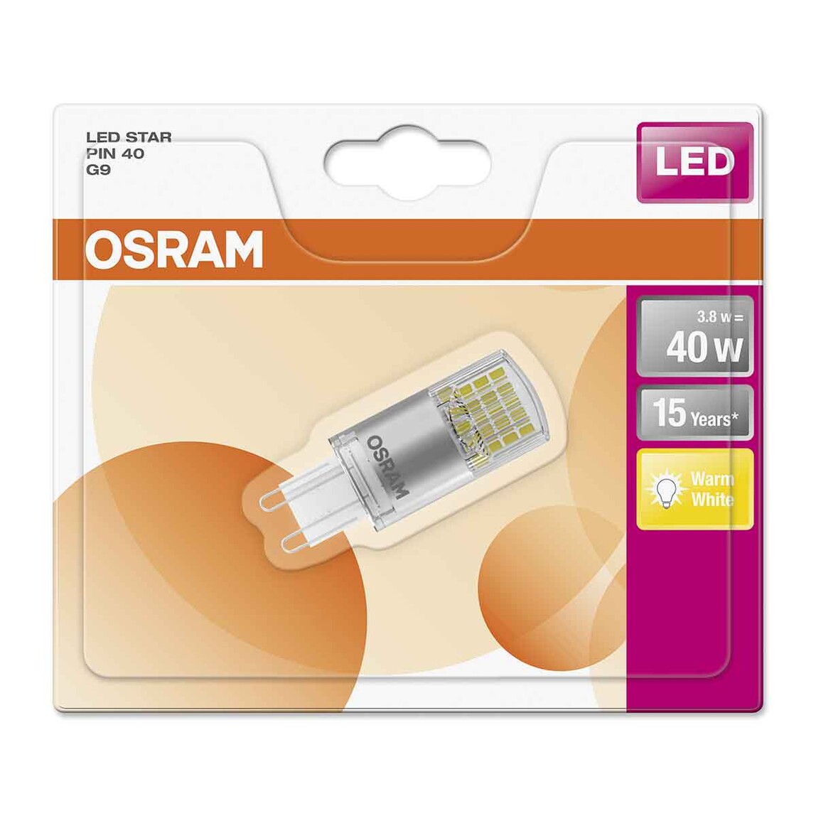    Osram Pin CL40 3.8 W Sarı Led G9 Duy Led Ampul   