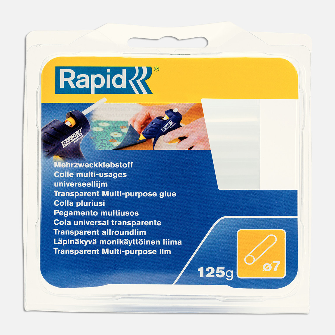 Rapid Silikon Çubuk Şeffaf 125 gr D7mm Universal_0