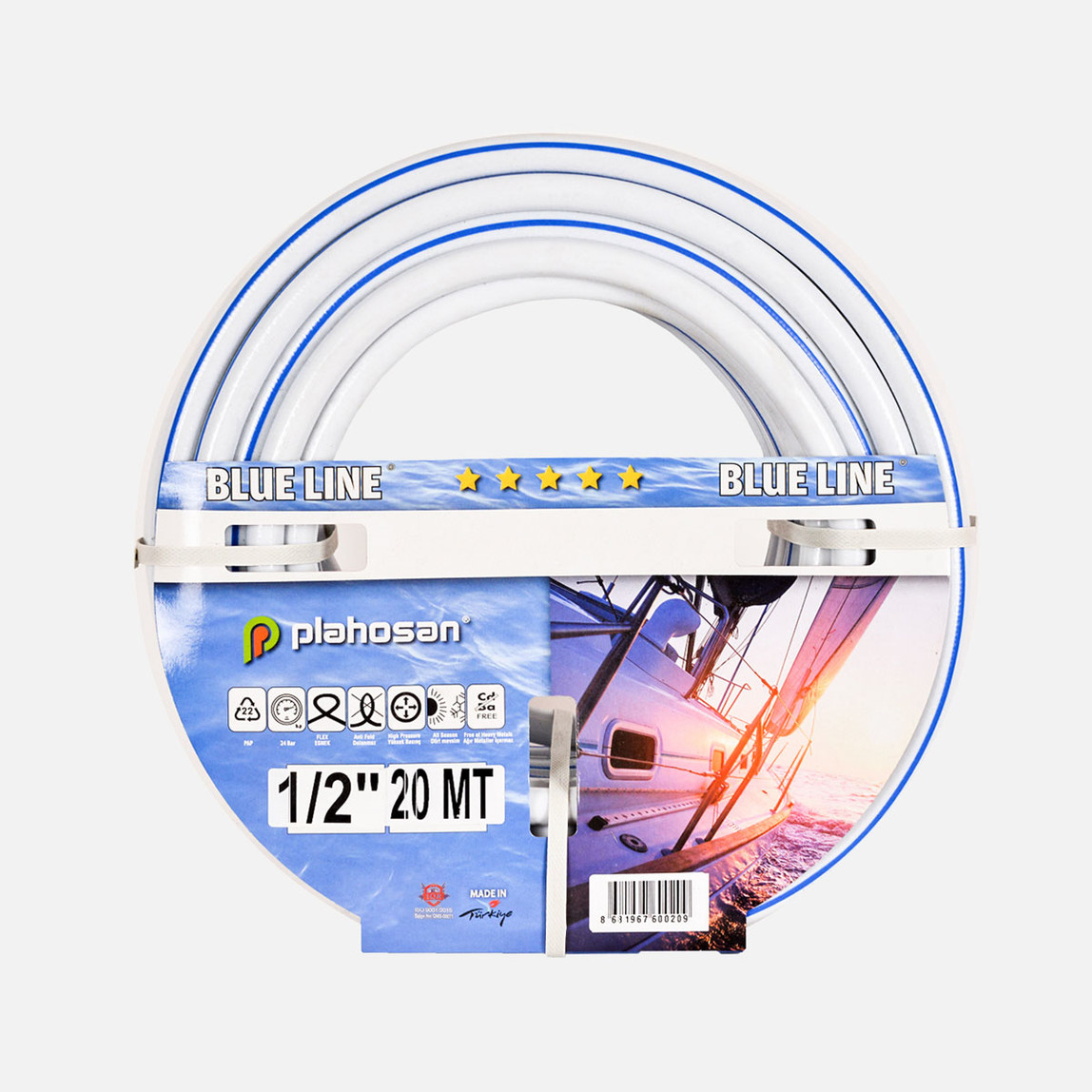 Plahosan Blue Line Örgülü Hortum 20m_0