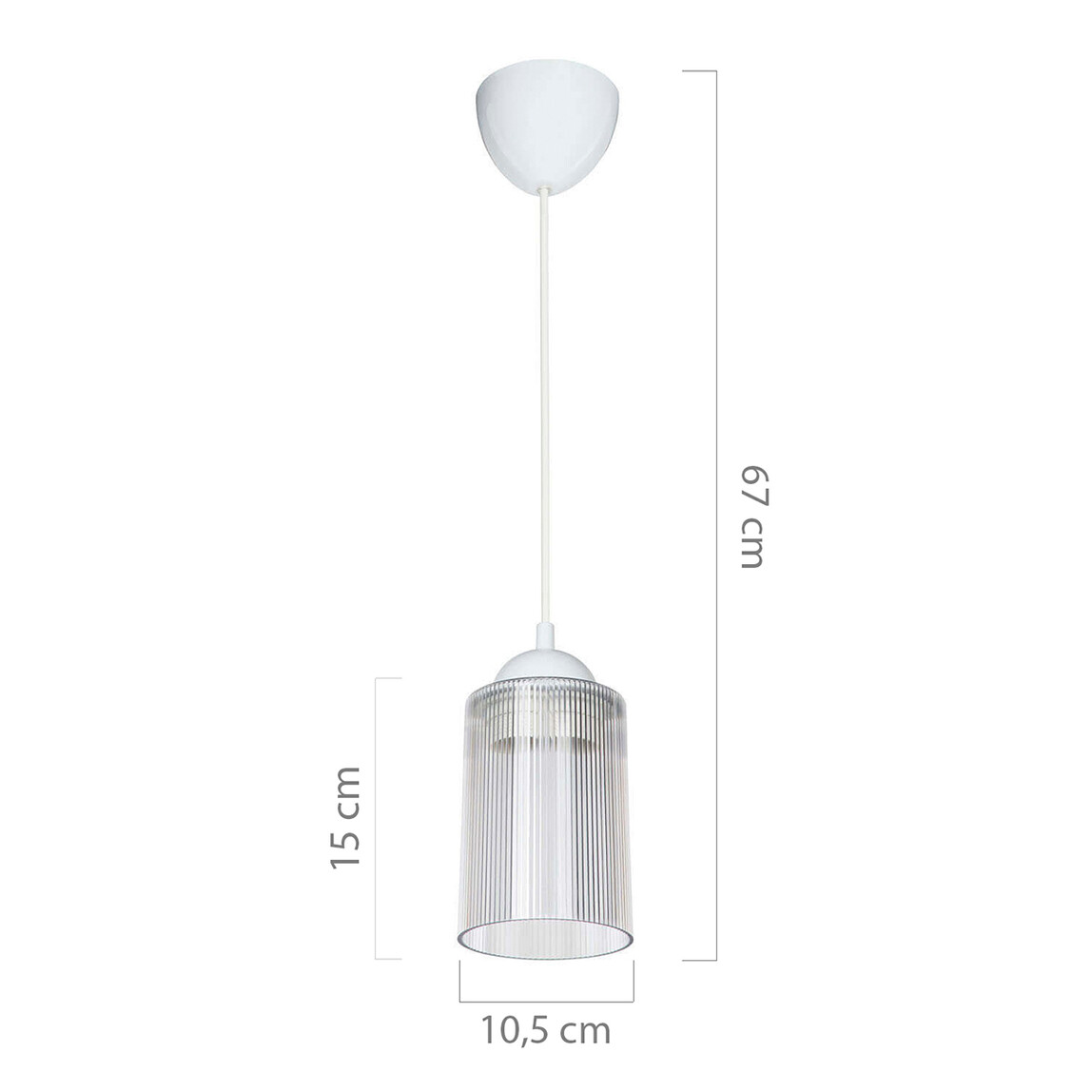    Modelight Optik Cam Yuvarlak Tekli Modern Sarkıt   