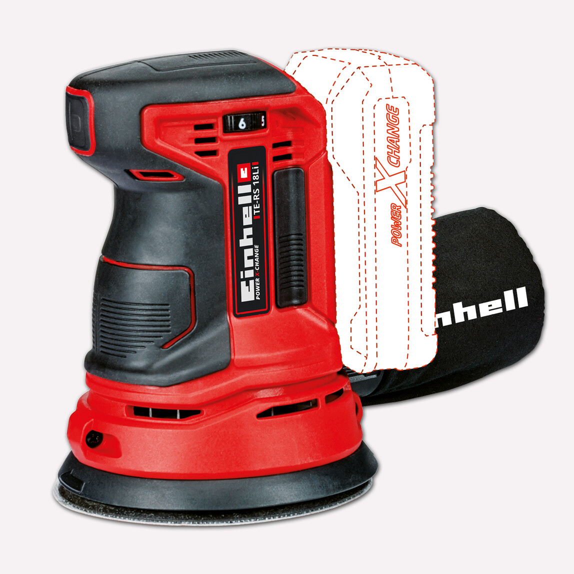    Einhell TE-RS 18 Li Solo Akülü Eksantrik Zımpara (Akü ve Şarj Cihazı Dahil Değildir.) 