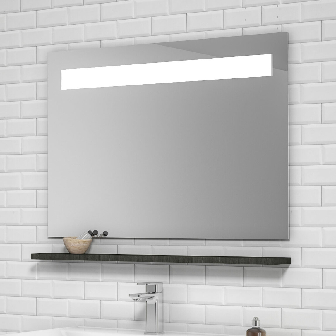    Bonitobagno Moda Aynalı 80 cm Üst Modül Banyo Dolabı 