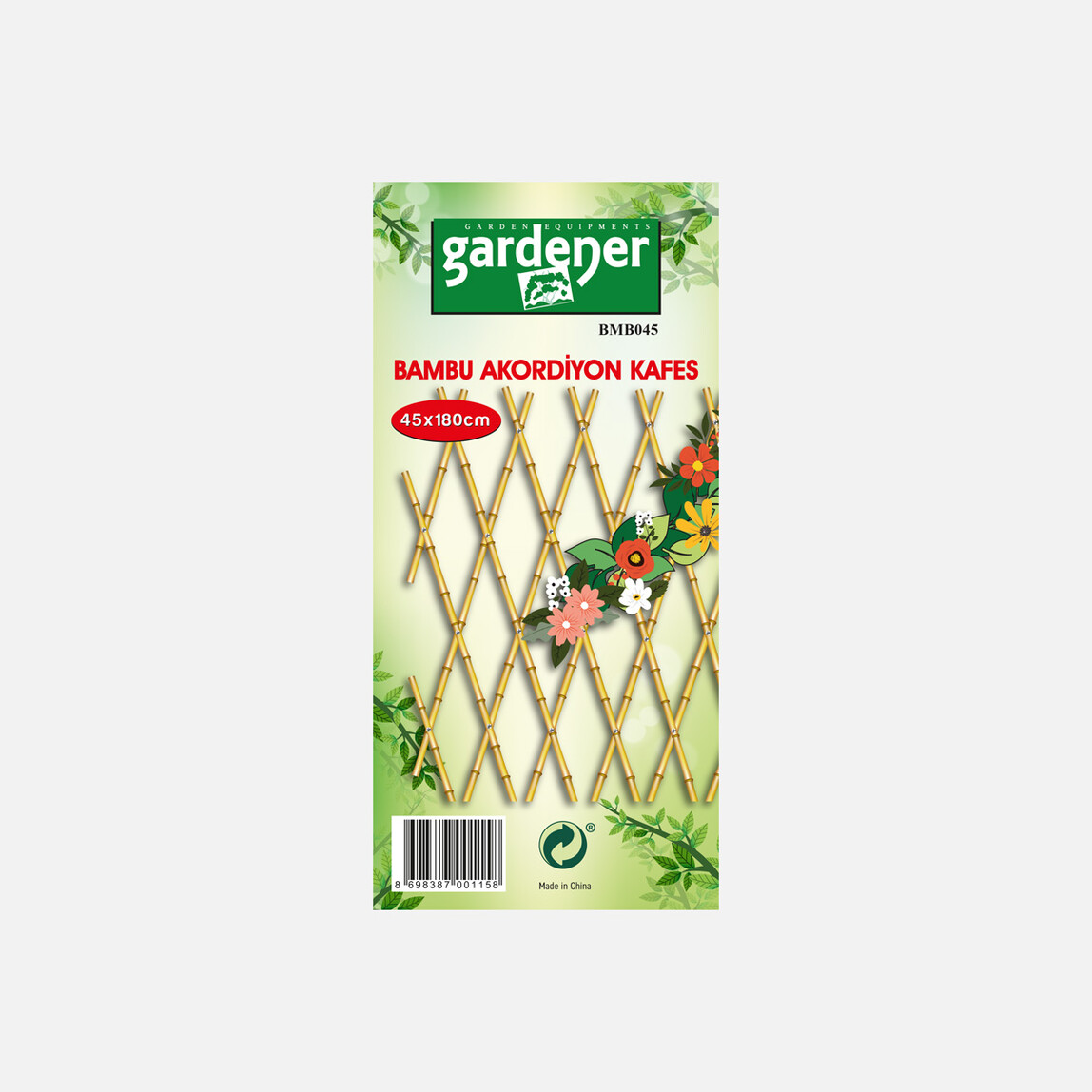    Gardener Bambu Akordiyon Kafes 45x180cm 
